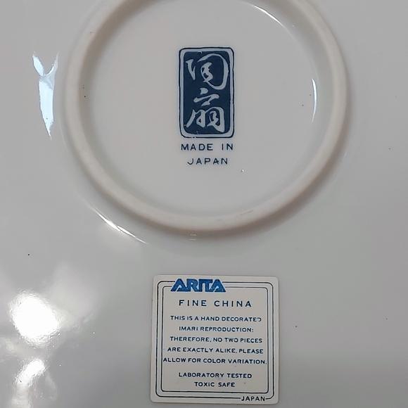 Set of Vintage Arita Imari Fan fine china table setting for 4 - Picture 8 of 14